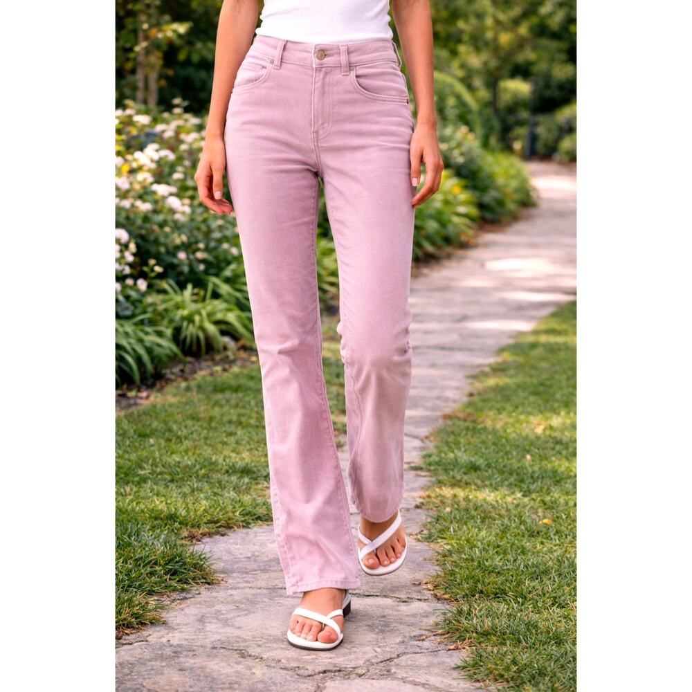 Free People CRVY Karma Cord Flare Jeans Lilac Smoke S